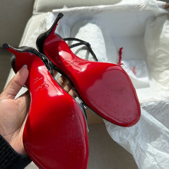 Christian Louboutin Rosalie - Black Strappy Heels